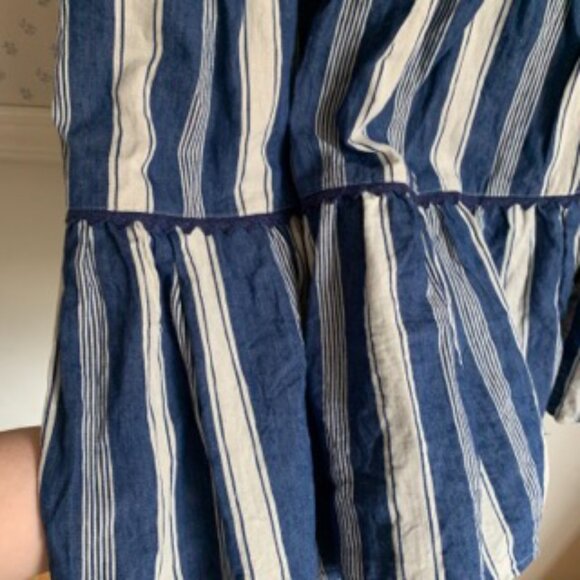 Weekend Max Mara Baruffa Linen Cotton Striped Tired Midi Skirt Like New - Picture 6 of 9